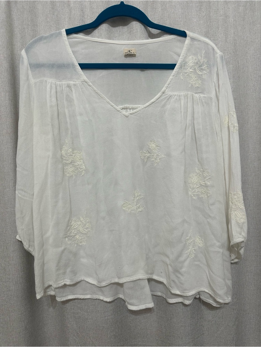 O’Neill White Boho Blouse size medium
